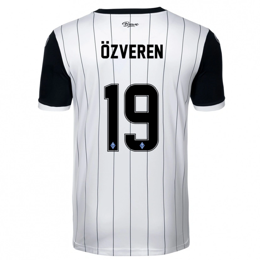 Danxen Niño Camiseta Sedat Özveren #19 Blanco Negro 2ª Equipación 2025/26 La Camisa
