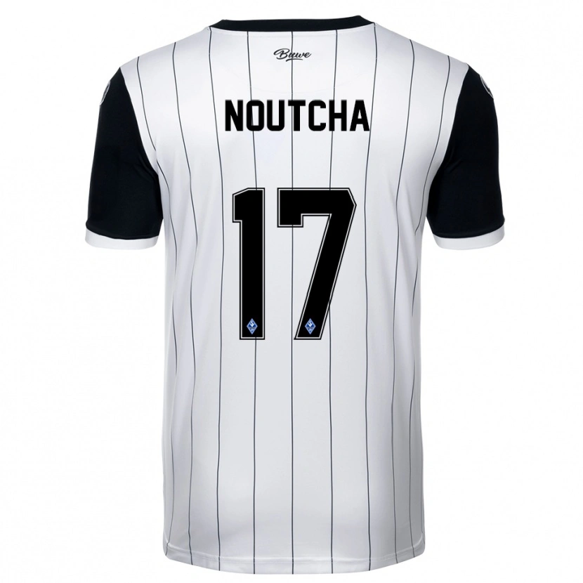 Danxen Niño Camiseta Marlon Noutcha #17 Blanco Negro 2ª Equipación 2025/26 La Camisa