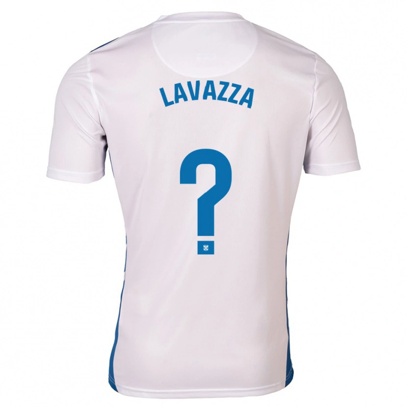 Danxen Hombre Camiseta Sebastián Lavazza #0 Blanco Azul 1ª Equipación 2025/26 La Camisa
