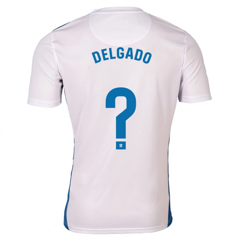 Danxen Hombre Camiseta Ale Delgado #0 Blanco Azul 1ª Equipación 2025/26 La Camisa