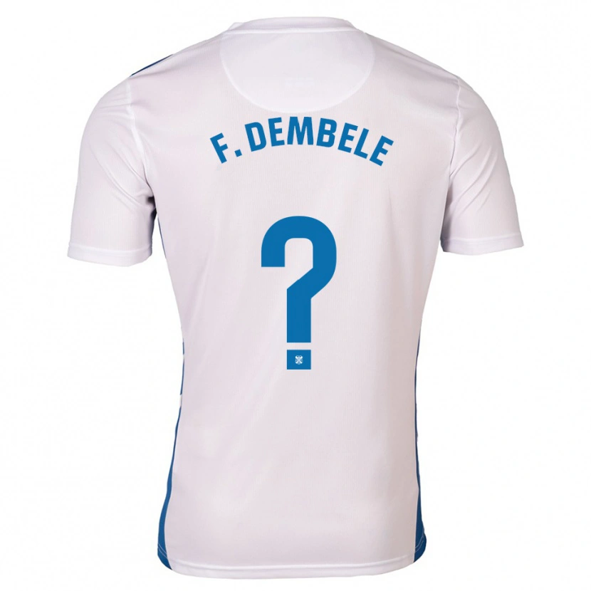 Danxen Hombre Camiseta Fatou Dembele #0 Blanco Azul 1ª Equipación 2025/26 La Camisa