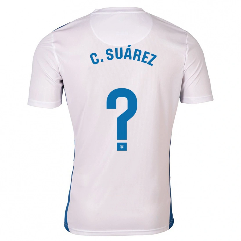 Danxen Hombre Camiseta Carlota Suárez Crespo #0 Blanco Azul 1ª Equipación 2025/26 La Camisa