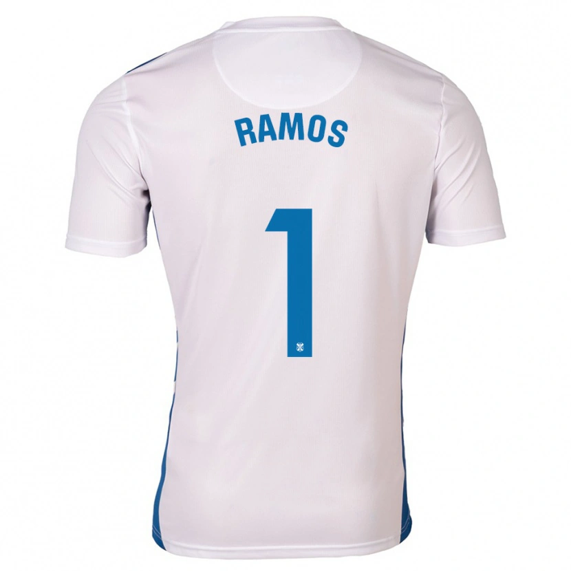 Danxen Hombre Camiseta Moha Ramos #1 Blanco Azul 1ª Equipación 2025/26 La Camisa