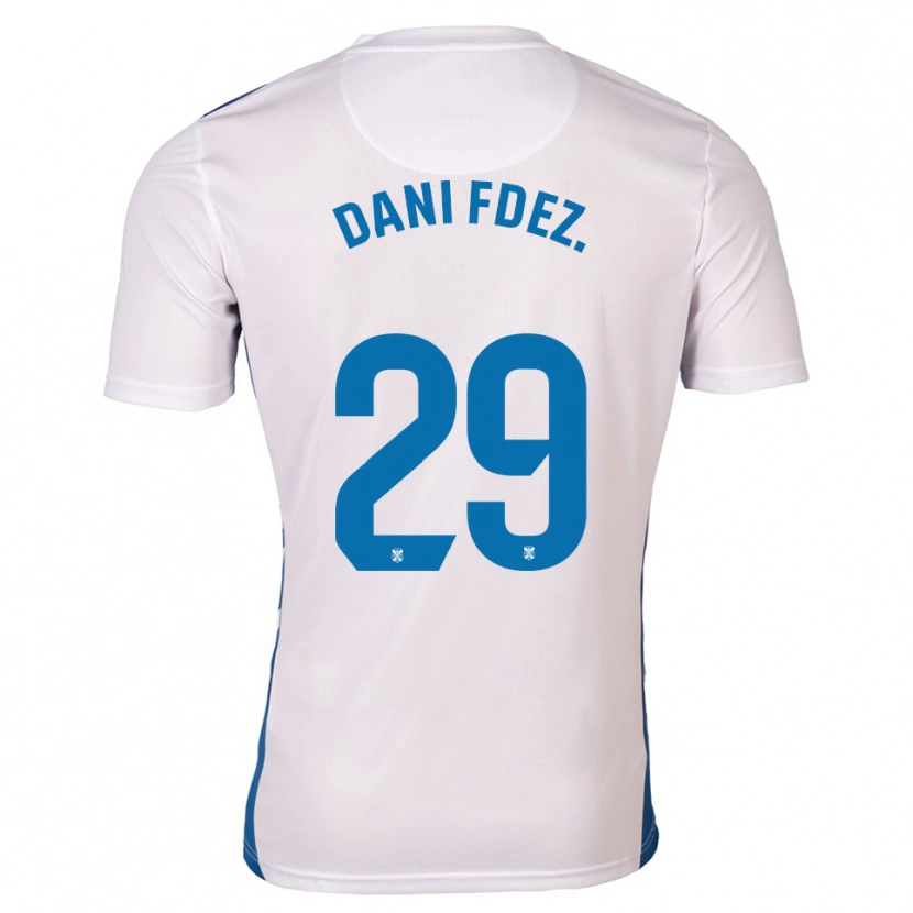 Danxen Hombre Camiseta Dani Fernández #29 Blanco Azul 1ª Equipación 2025/26 La Camisa
