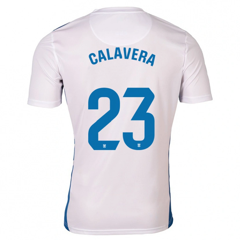 Danxen Hombre Camiseta Josep Calavera #23 Blanco Azul 1ª Equipación 2025/26 La Camisa