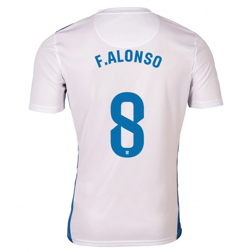 Danxen Hombre Camiseta Félix Alonso #8 Blanco Azul 1ª Equipación 2025/26 La Camisa