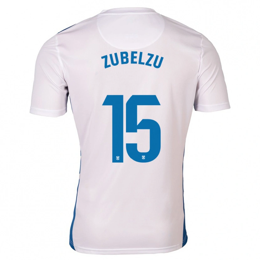 Danxen Hombre Camiseta Julen Zubelzu #15 Blanco Azul 1ª Equipación 2025/26 La Camisa