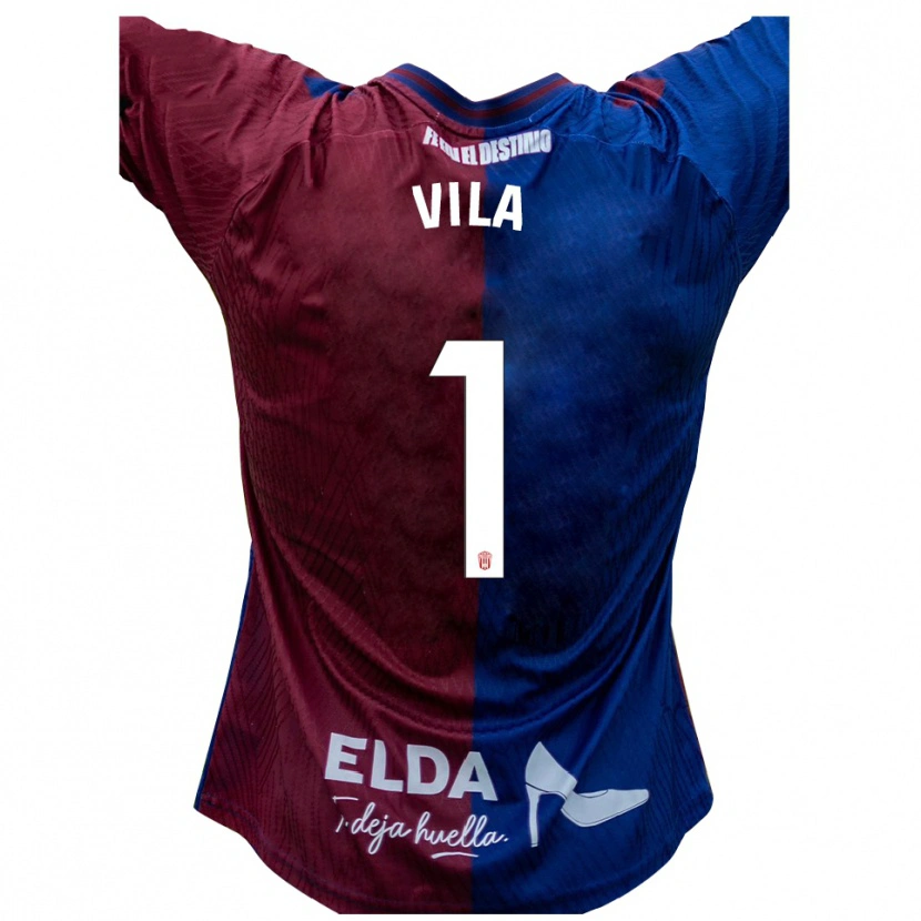 Danxen Hombre Camiseta Ramón Vila #1 Azul Rojo 1ª Equipación 2025/26 La Camisa