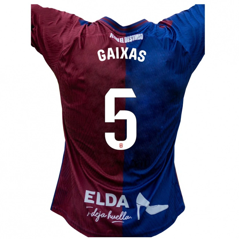 Danxen Hombre Camiseta Arnau Gaixas #5 Azul Rojo 1ª Equipación 2025/26 La Camisa