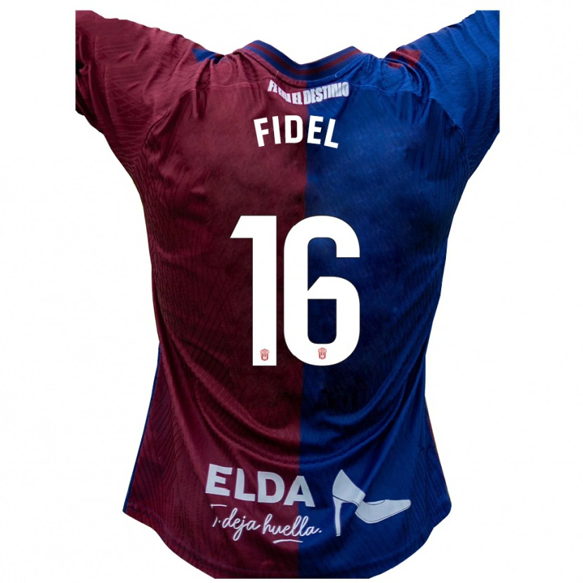 Danxen Hombre Camiseta Fidel #16 Azul Rojo 1ª Equipación 2025/26 La Camisa