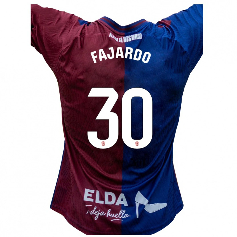 Danxen Hombre Camiseta José Fajardo #30 Azul Rojo 1ª Equipación 2025/26 La Camisa