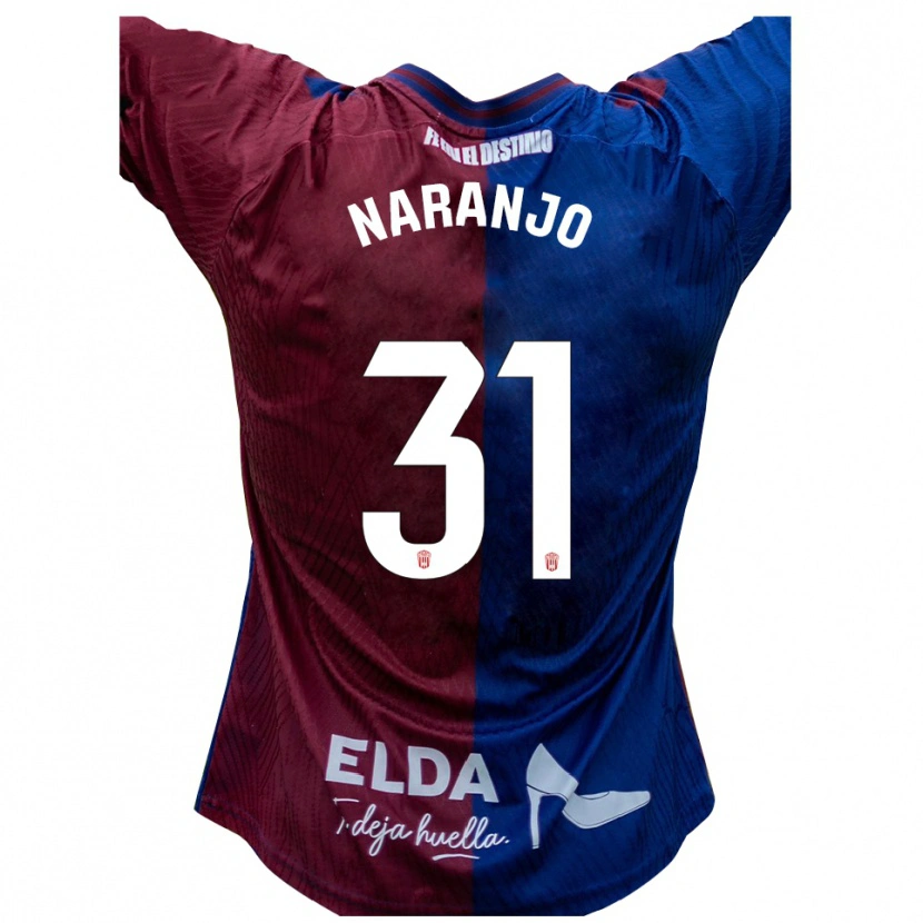 Danxen Hombre Camiseta David Naranjo #31 Azul Rojo 1ª Equipación 2025/26 La Camisa