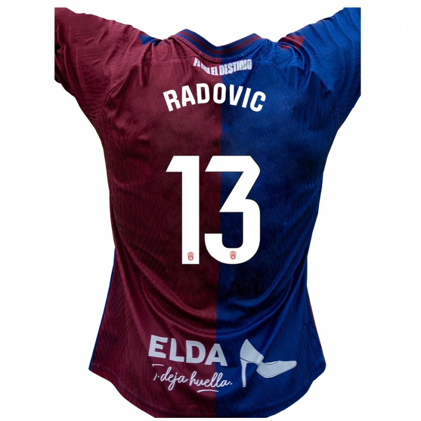 Danxen Hombre Camiseta Danilo Radovic #13 Azul Rojo 1ª Equipación 2025/26 La Camisa