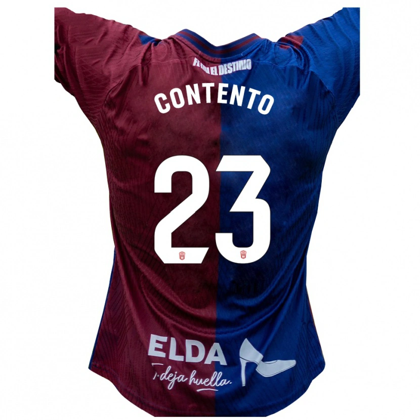 Danxen Hombre Camiseta Mateo Contento #23 Azul Rojo 1ª Equipación 2025/26 La Camisa