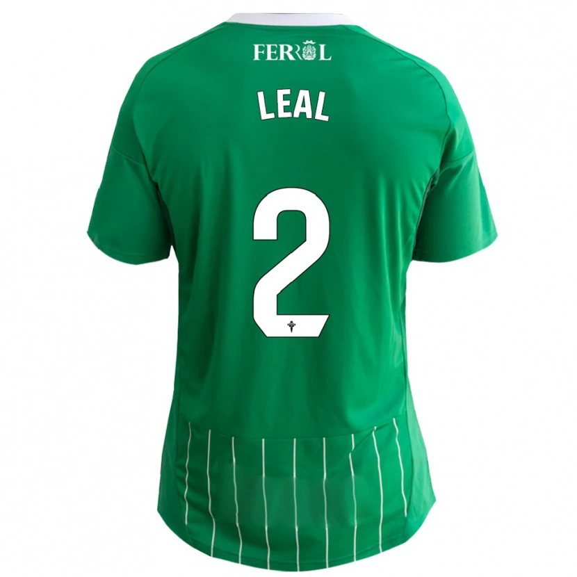 Danxen Hombre Camiseta Miguel Leal #2 Verde Blanco 1ª Equipación 2025/26 La Camisa