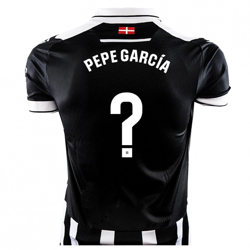 Danxen Hombre Camiseta Pepe García #0 Negro Blanco 1ª Equipación 2025/26 La Camisa