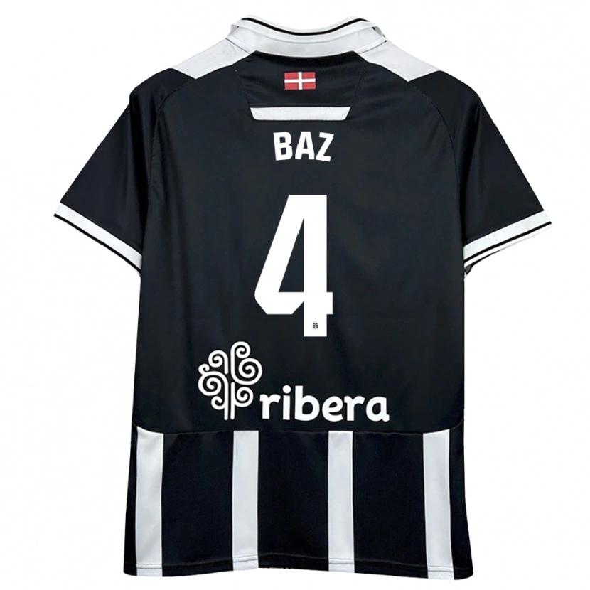 Danxen Hombre Camiseta Imanol Baz #4 Negro Blanco 1ª Equipación 2025/26 La Camisa