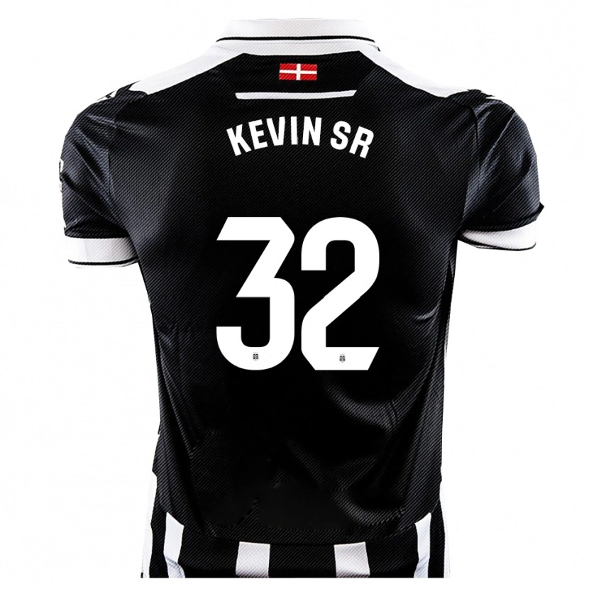 Danxen Hombre Camiseta Kevin Sánchez #32 Negro Blanco 1ª Equipación 2025/26 La Camisa