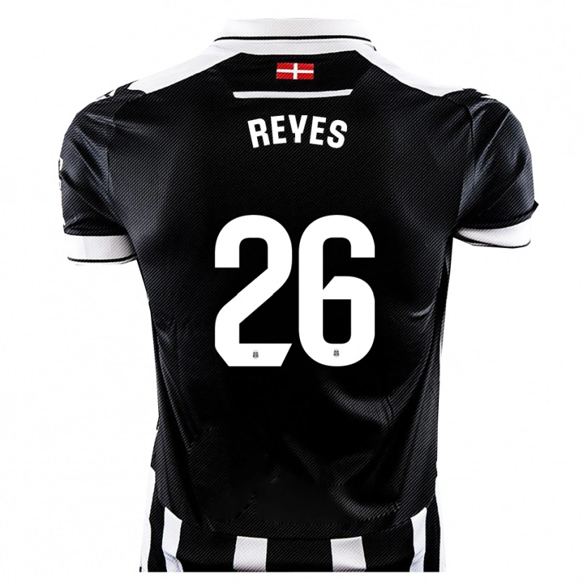 Danxen Hombre Camiseta Jhafets Reyes #26 Negro Blanco 1ª Equipación 2025/26 La Camisa