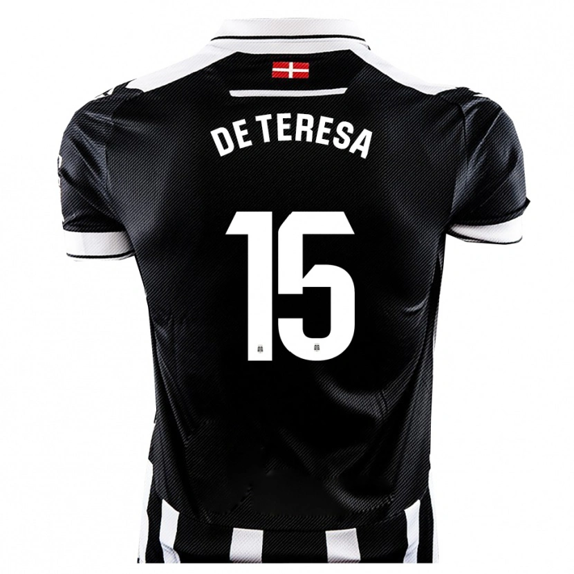 Danxen Hombre Camiseta Emilio De Teresa #15 Negro Blanco 1ª Equipación 2025/26 La Camisa