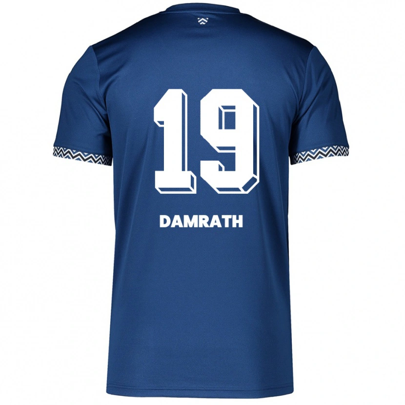 Danxen Hombre Camiseta Tom Damrath #19 Azul Marino Blanco 1ª Equipación 2025/26 La Camisa