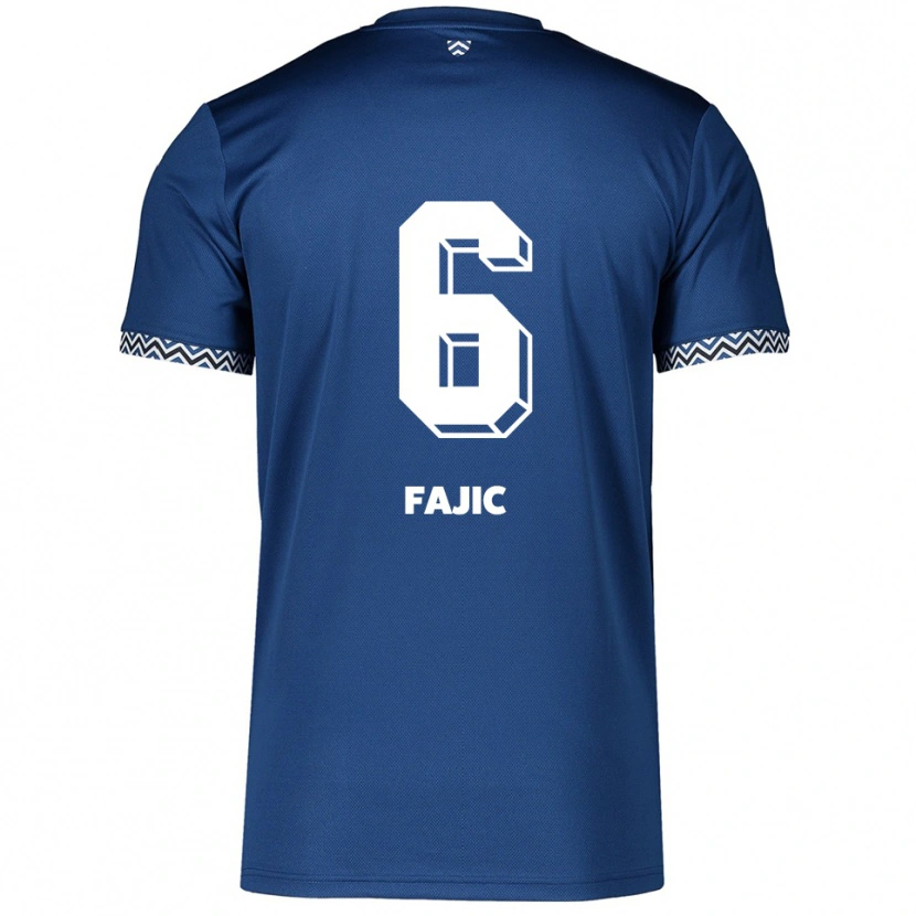 Danxen Hombre Camiseta Suat Fajic #6 Azul Marino Blanco 1ª Equipación 2025/26 La Camisa