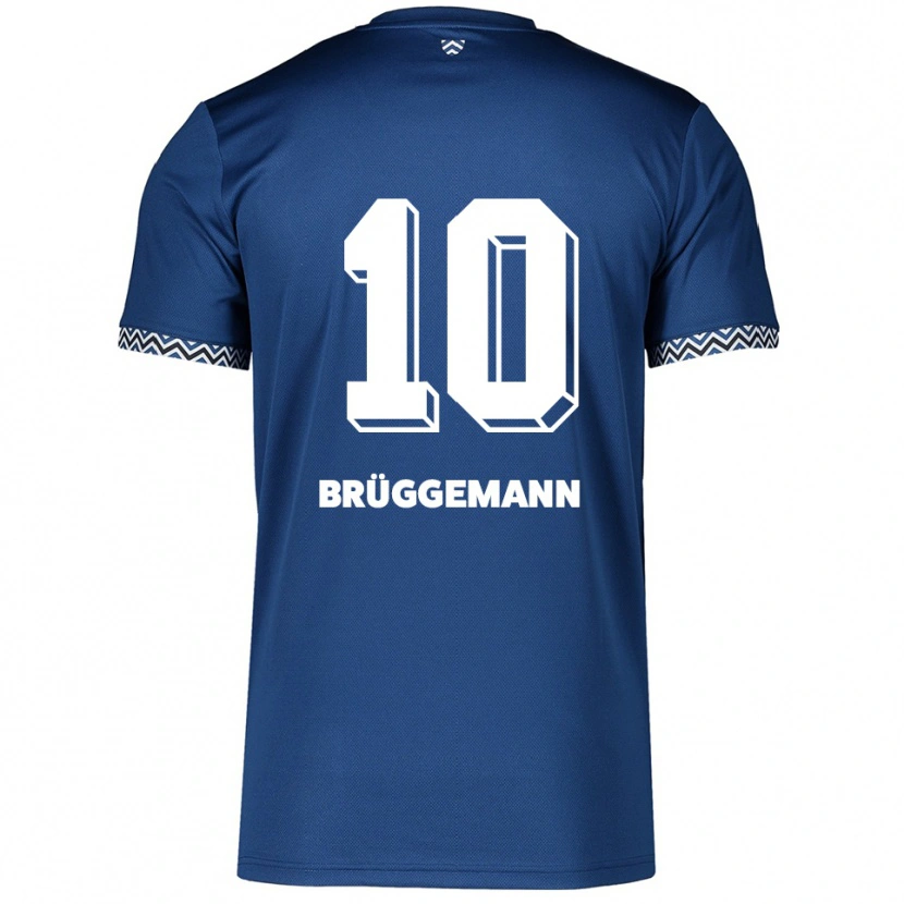 Danxen Hombre Camiseta Kim Brüggemann #10 Azul Marino Blanco 1ª Equipación 2025/26 La Camisa