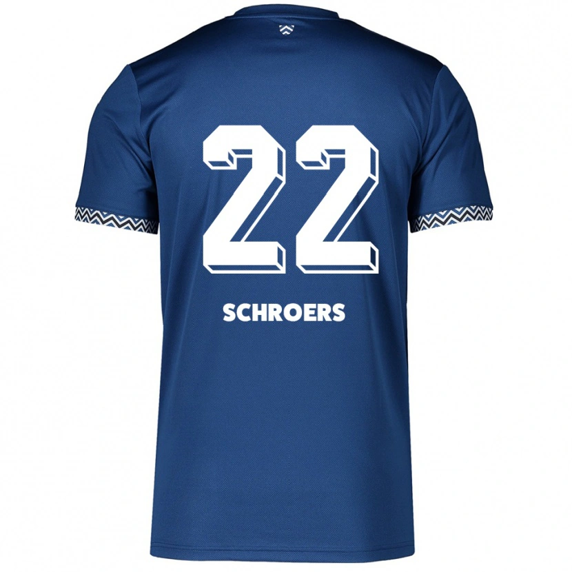 Danxen Hombre Camiseta Mika Schroers #22 Azul Marino Blanco 1ª Equipación 2025/26 La Camisa
