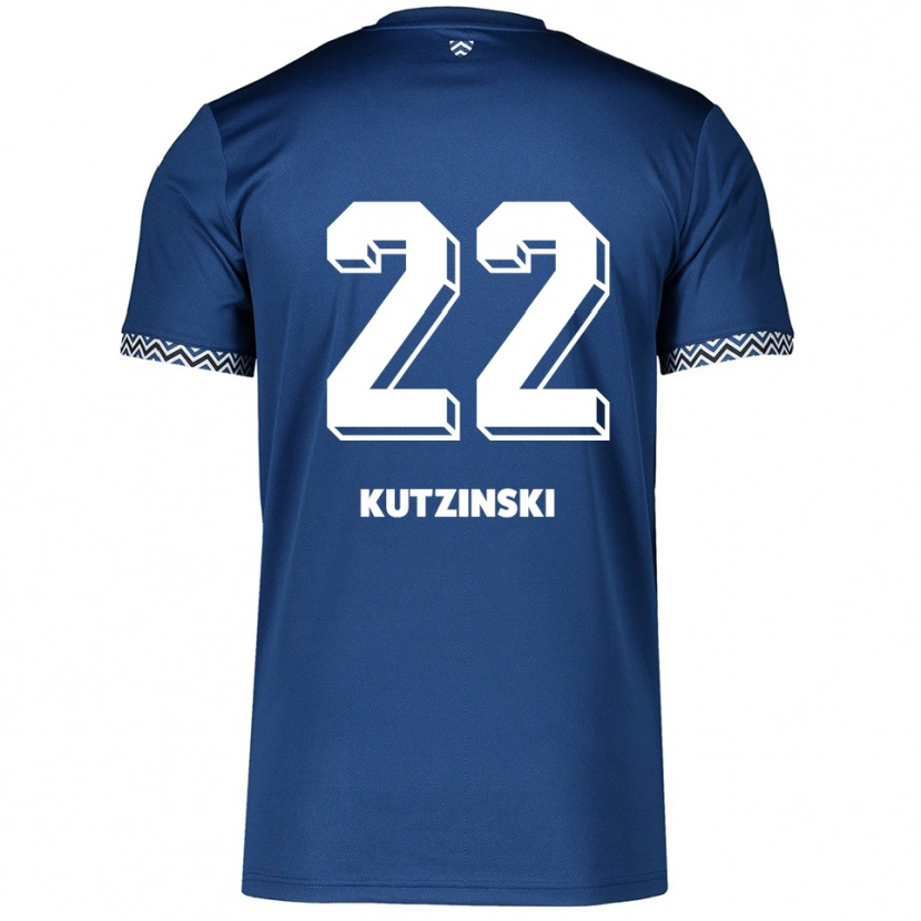 Danxen Hombre Camiseta Kira Kutzinski #22 Azul Marino Blanco 1ª Equipación 2025/26 La Camisa