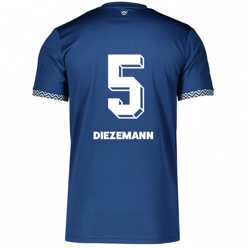 Danxen Hombre Camiseta Yoost Diezemann #5 Azul Marino Blanco 1ª Equipación 2025/26 La Camisa