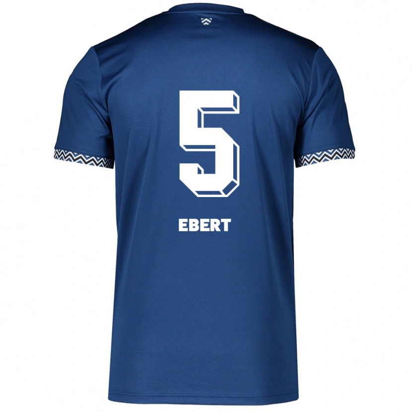 Danxen Hombre Camiseta Phine Ebert #5 Azul Marino Blanco 1ª Equipación 2025/26 La Camisa