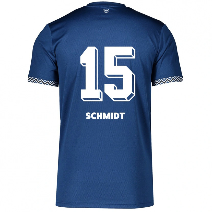 Danxen Hombre Camiseta Pia Schmidt #15 Azul Marino Blanco 1ª Equipación 2025/26 La Camisa