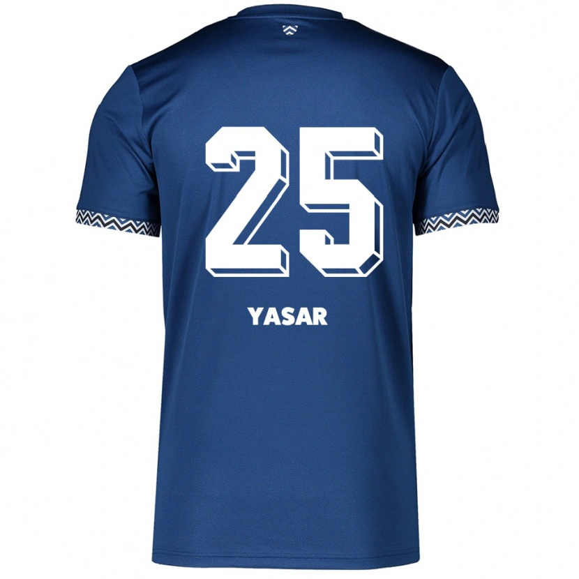 Danxen Hombre Camiseta Eyyüb Yasar #25 Azul Marino Blanco 1ª Equipación 2025/26 La Camisa