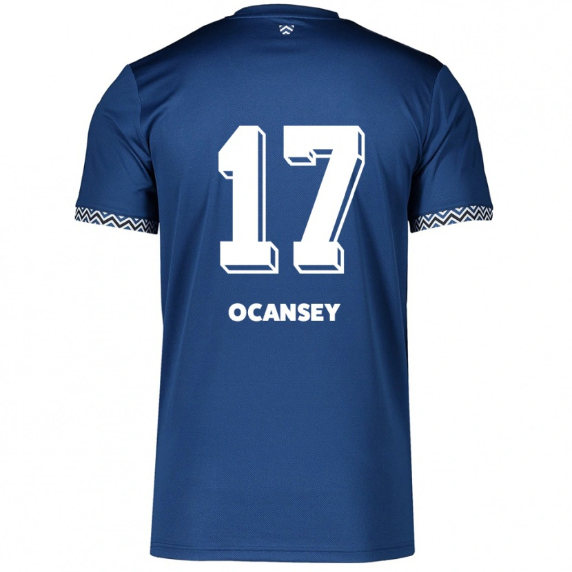 Danxen Hombre Camiseta Vincent Ocansey #17 Azul Marino Blanco 1ª Equipación 2025/26 La Camisa