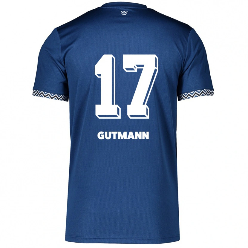 Danxen Hombre Camiseta Glenn Gutmann #17 Azul Marino Blanco 1ª Equipación 2025/26 La Camisa