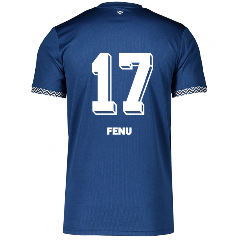 Danxen Hombre Camiseta Inci Fenu #17 Azul Marino Blanco 1ª Equipación 2025/26 La Camisa