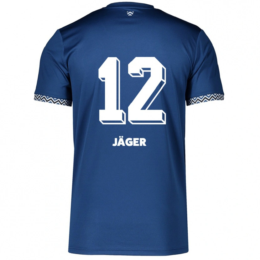 Danxen Hombre Camiseta Mino Jäger #12 Azul Marino Blanco 1ª Equipación 2025/26 La Camisa