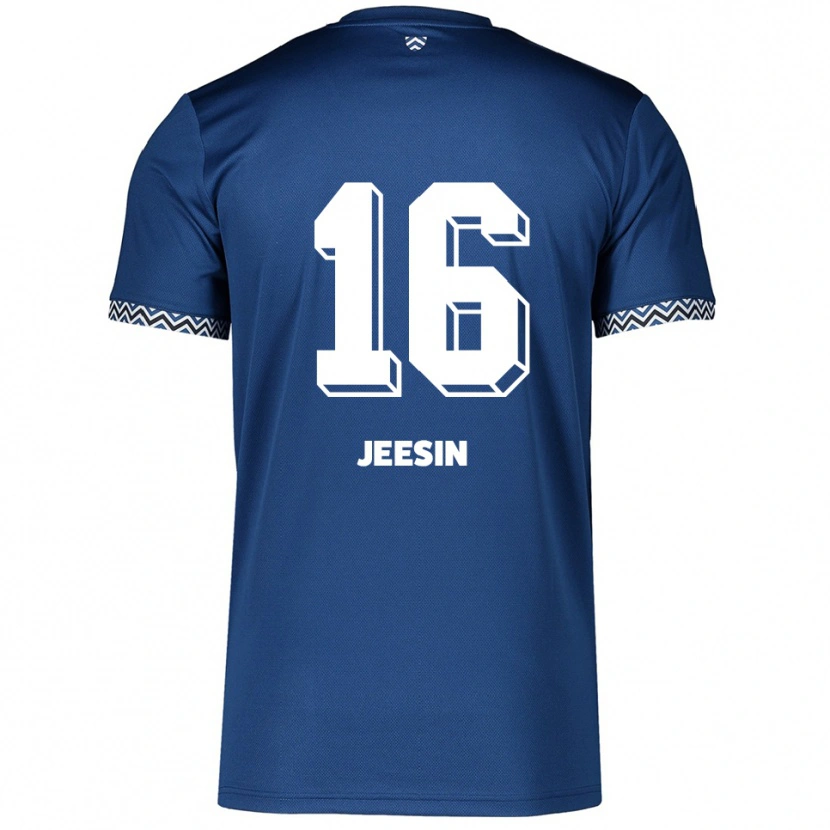 Danxen Hombre Camiseta Jenath Jeesin #16 Azul Marino Blanco 1ª Equipación 2025/26 La Camisa
