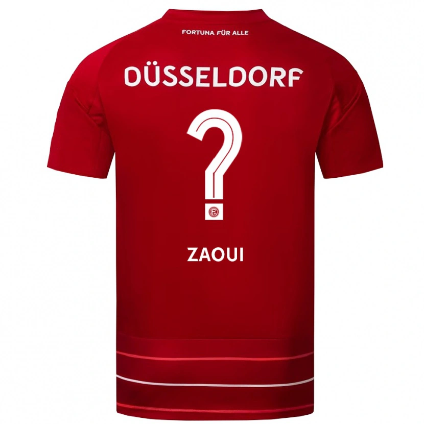 Danxen Hombre Camiseta Amina Zaoui #0 Rojo Blanco 1ª Equipación 2025/26 La Camisa