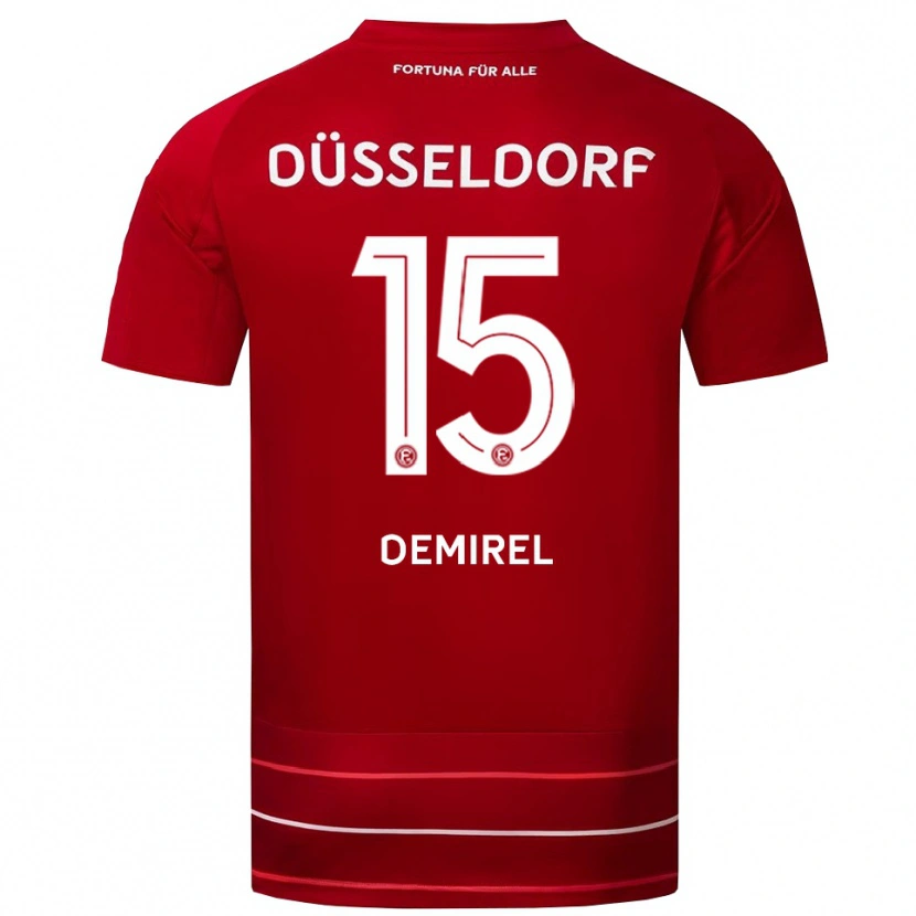 Danxen Hombre Camiseta Yalcin Demirel #15 Rojo Blanco 1ª Equipación 2025/26 La Camisa