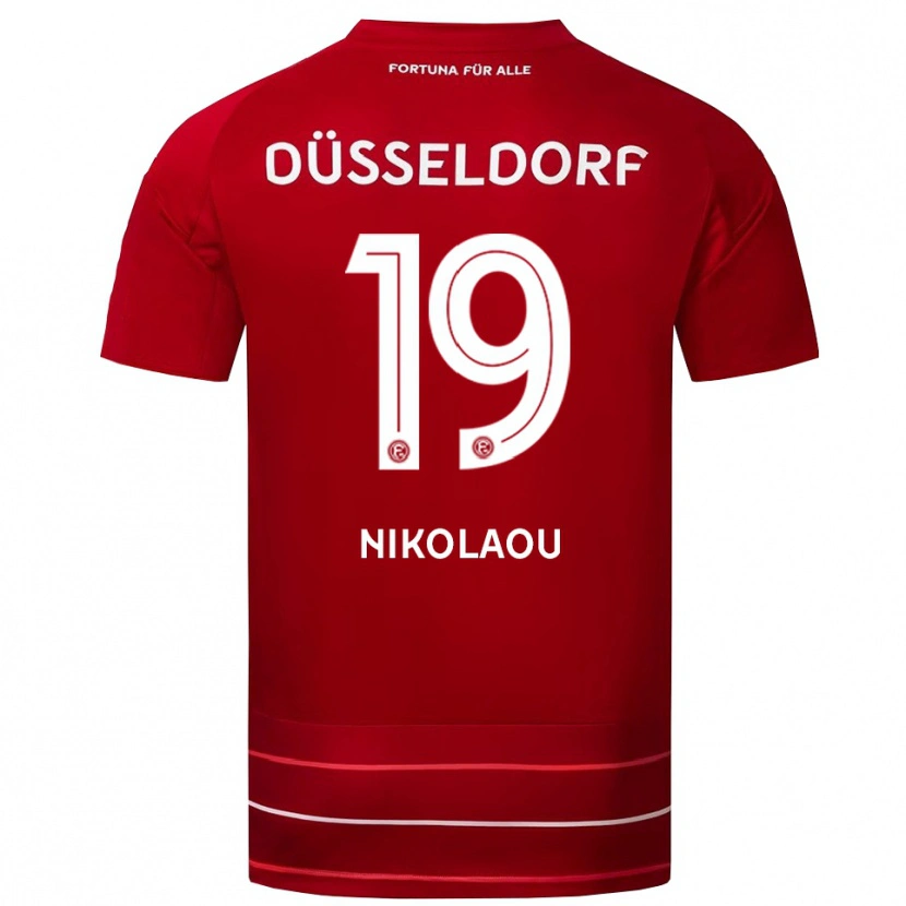 Danxen Hombre Camiseta Noah Nikolaou #19 Rojo Blanco 1ª Equipación 2025/26 La Camisa