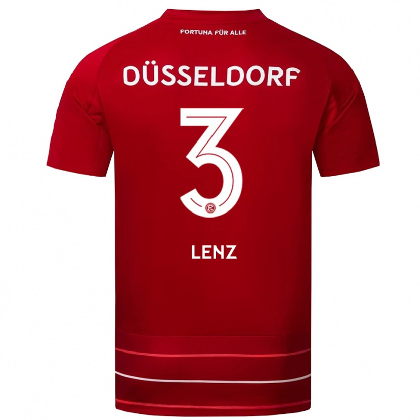 Danxen Hombre Camiseta Christopher Lenz #3 Rojo Blanco 1ª Equipación 2025/26 La Camisa