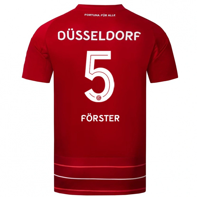 Danxen Hombre Camiseta Noah Förster #5 Rojo Blanco 1ª Equipación 2025/26 La Camisa