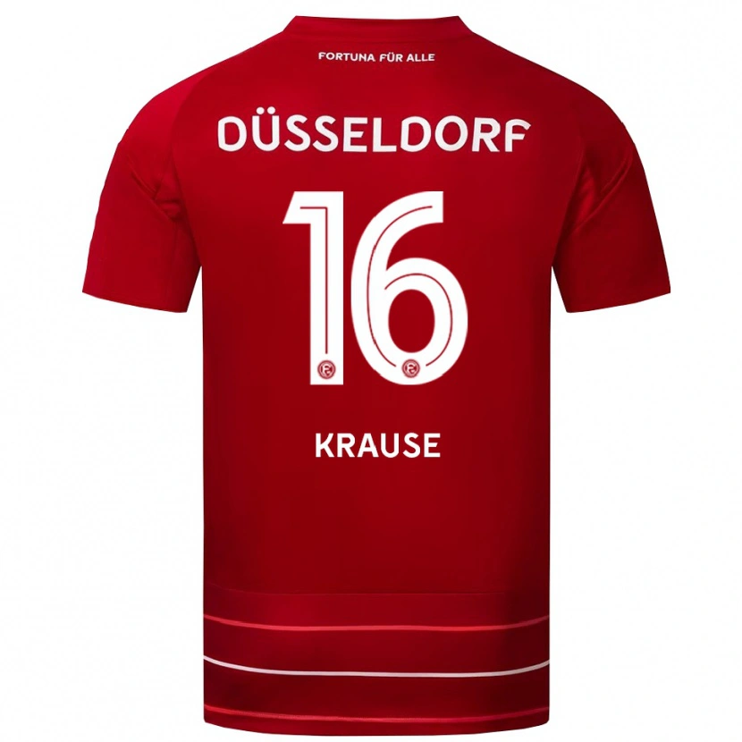 Danxen Hombre Camiseta Arno Krause #16 Rojo Blanco 1ª Equipación 2025/26 La Camisa