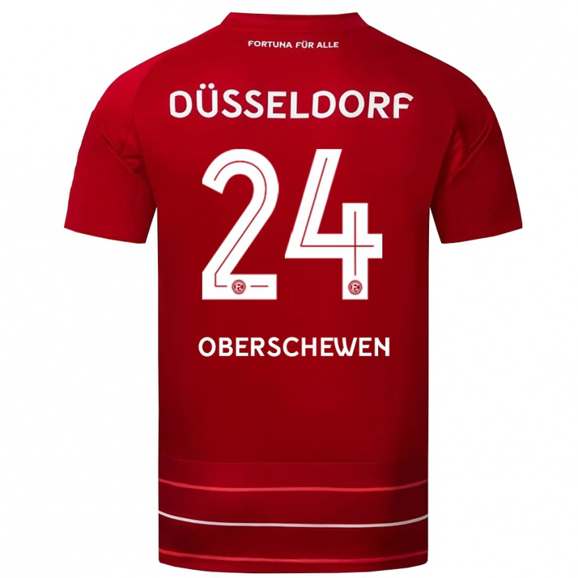 Danxen Hombre Camiseta Elias Oberschewen #24 Rojo Blanco 1ª Equipación 2025/26 La Camisa