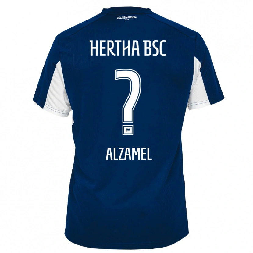 Danxen Hombre Camiseta Awad Alzamel #0 Blanco Azul 1ª Equipación 2025/26 La Camisa