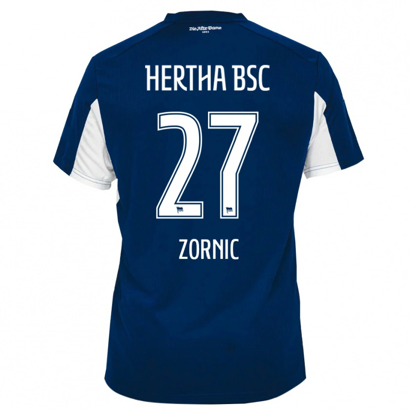 Danxen Hombre Camiseta Tarek Zornic #27 Blanco Azul 1ª Equipación 2025/26 La Camisa