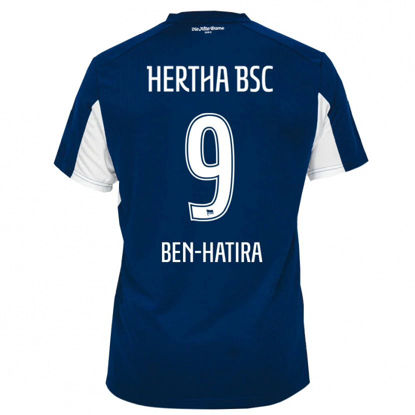 Danxen Hombre Camiseta Aslam Ben-Hatira #9 Blanco Azul 1ª Equipación 2025/26 La Camisa