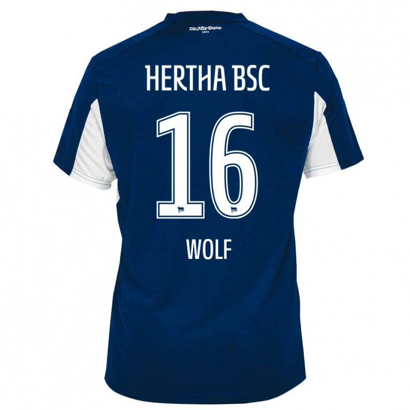 Danxen Hombre Camiseta Colin Wolf #16 Blanco Azul 1ª Equipación 2025/26 La Camisa