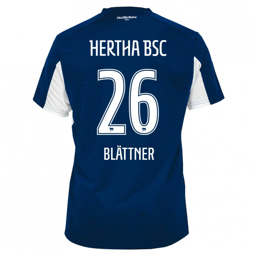 Danxen Hombre Camiseta Amelie Blättner #26 Blanco Azul 1ª Equipación 2025/26 La Camisa